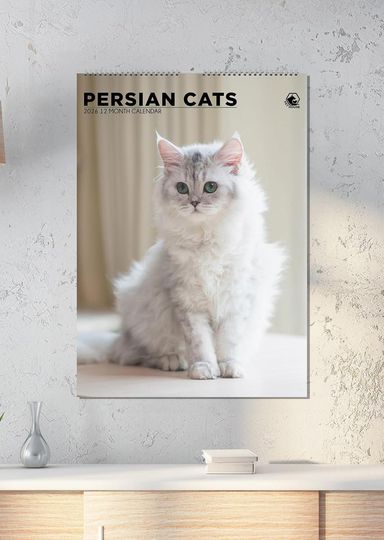 Persian Cat Photography 2026 Wall Calendar