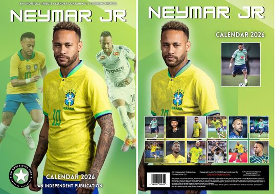 Neymar Jr. 2026 Wall Calendar