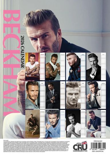 David Beckham 2026 Wall Calendar
