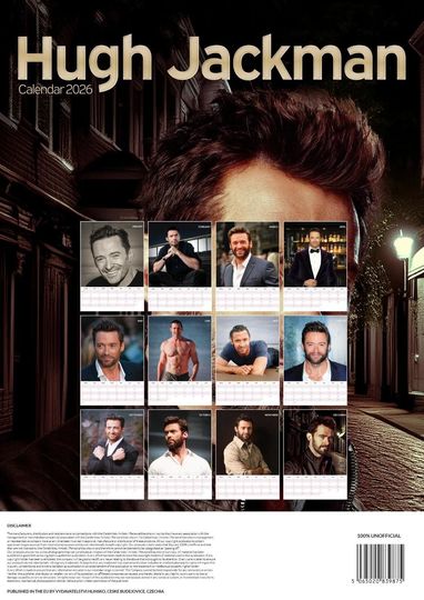 Hugh Jackman 2026 Wall Calendar
