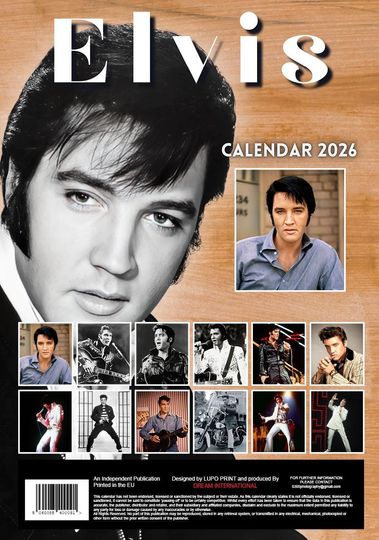 Elvis 2026 Wall Calendar, New Year Gift, Home Decor