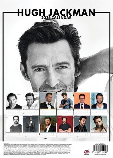 Hugh Jackman 2026 Wall Calendar