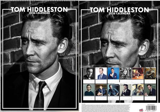 Tom Hiddleston 2026 Wall Calendar