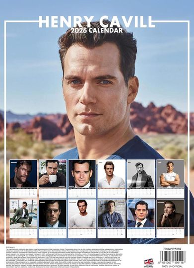 Henry Cavill 2026 Wall Calendar