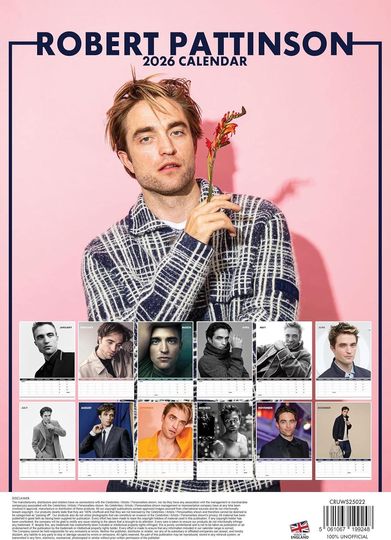 Robert Pattinson 2026 Wall Calendar