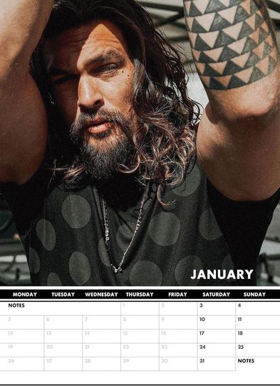 Jason Momoa 2026 Wall Calendar