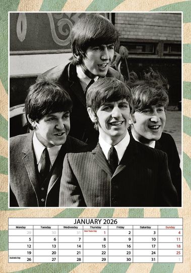 The Beatles 2026 Wall Calendar