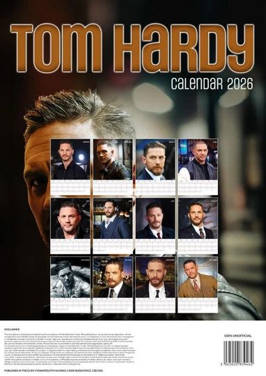 Tom Hardyy 2026 Wall Calendar