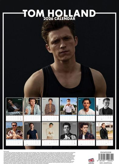 Tom Holland 2026 Calendar