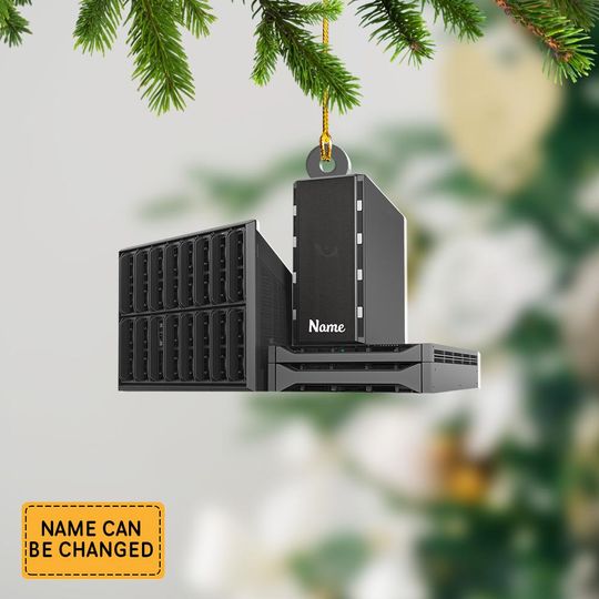 Personalized Computer Server Christmas Ornament PC Computer Ornament Gaming Computer Ornament Computer Engineer Ornament Gift