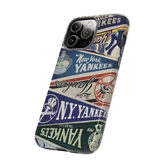 Vintage Yankees Pennant Collage Phone Case: Dual Layer Protection