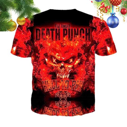 Five Finger Death Punch Hoodies 3D, 5FDP Pullover 3D Hoodie