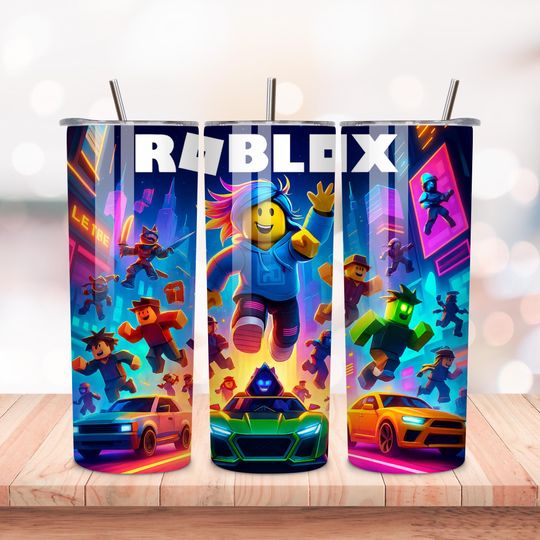 Roblox Tumbler Wrap Cartoon Characters Game Lover Sublimation Design