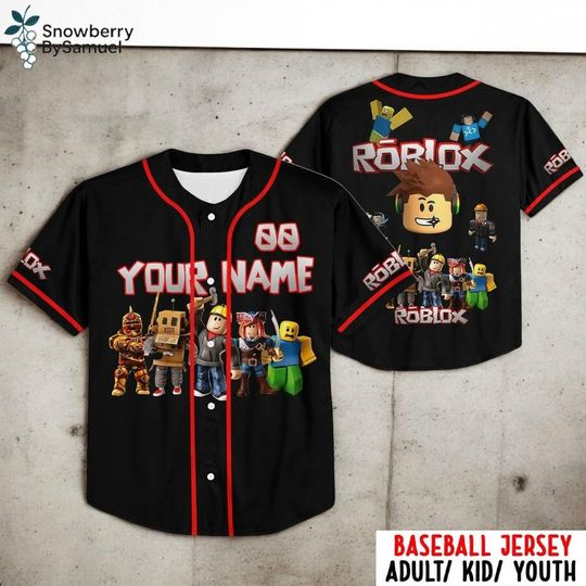 Custom Gamer Baseball Jersey, Personalized Video Game Birthday Outfit