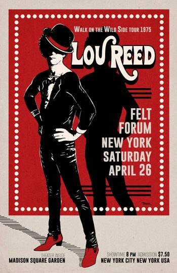 Lou Reed 1975 Concert poster