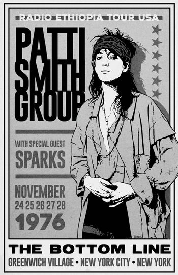 Patti Smith Group 1976 Concert Poster