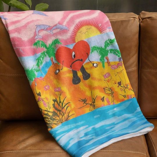 Bad Bunny Throw Blanket