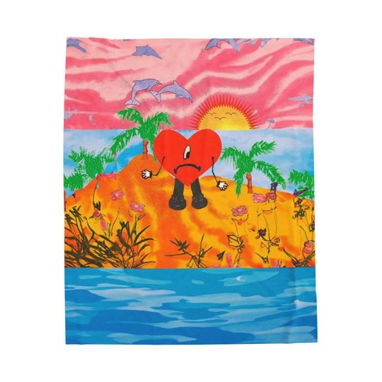 Bad Bunny Throw Blanket