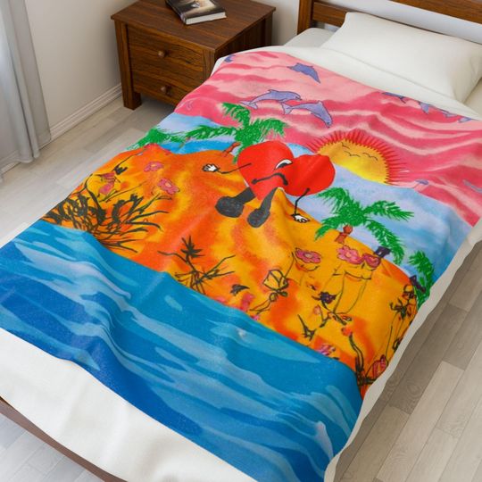 Bad Bunny Throw Blanket