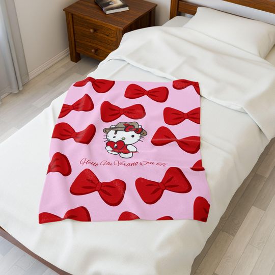 Hello Kitty x Bad Bunny Un Verano Sin Ti Throw Blanket