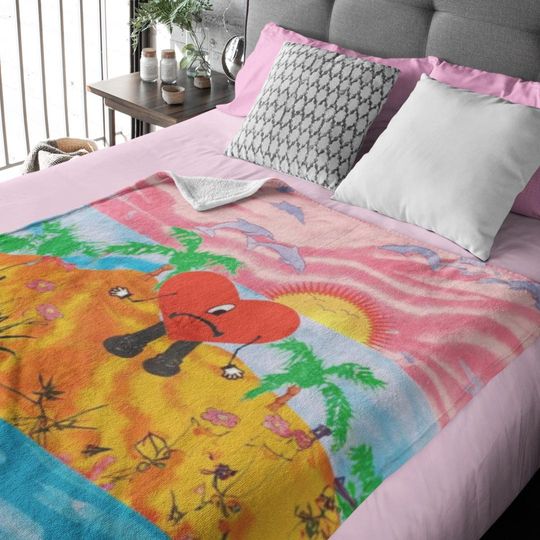 Bad Bunny Throw Blanket