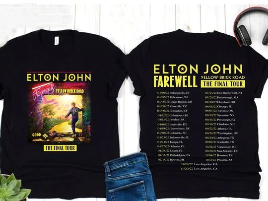 Elton John Final Tour T Shirt Size