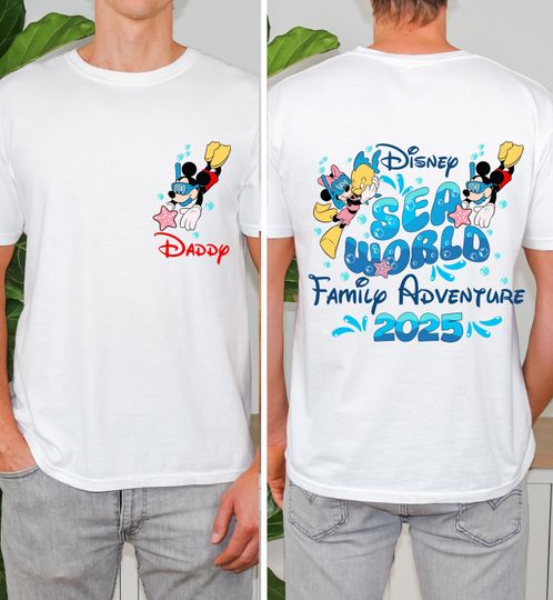 Disney Sea World Family Adventure Shirt, Custom Disney Summer Break Shirt, Disneyworld Family Beach Vacation Tee, Disneyland Trip Shirt