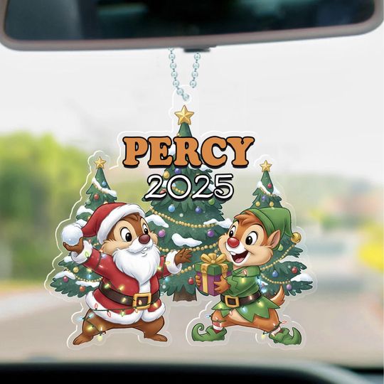 Personalized Chip and Dale Ornament, Custom Christmas Chip N' Dale Ornament