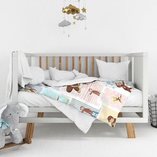 Personalized Curious George Blanket, Curious George Blanket, Custom Name Blanket