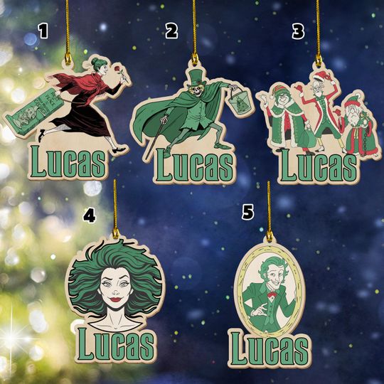 Customized Haunted Mansion Ornament, Haunted Mansion Characters Ornament