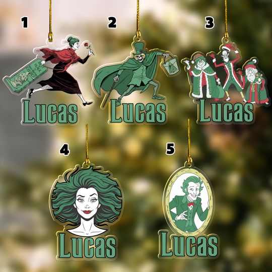 Customized Haunted Mansion Ornament, Haunted Mansion Characters Ornament