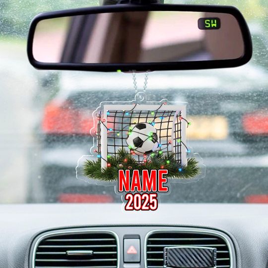 Personalized Soccer Christmas Ornament, Soccer Player Ornament