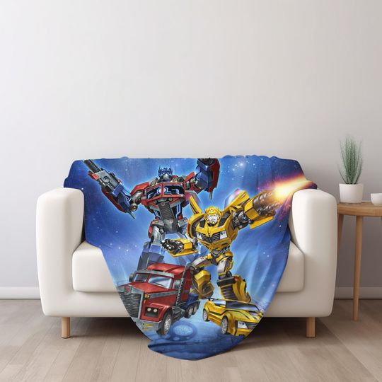 Custom Name Transformers Blanket, Baby Girl Boy Throw Blanket