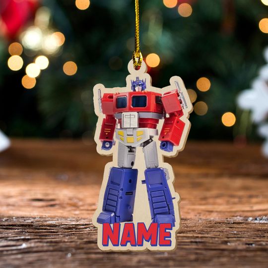 Optimus Transformers Christmas ornament, Personalized Kids ornaments