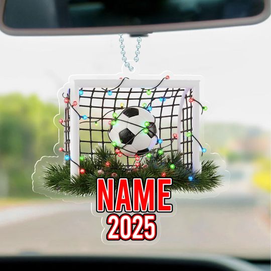 Personalized Soccer Christmas Ornament, Soccer Player Ornament
