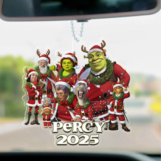 Personalized Shrek Christmas Ornament, Fiona Donkey Lord Farquaad Gingerbread Shrek Xmas Gifts