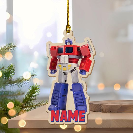 Optimus Transformers Christmas ornament, Personalized Kids ornaments