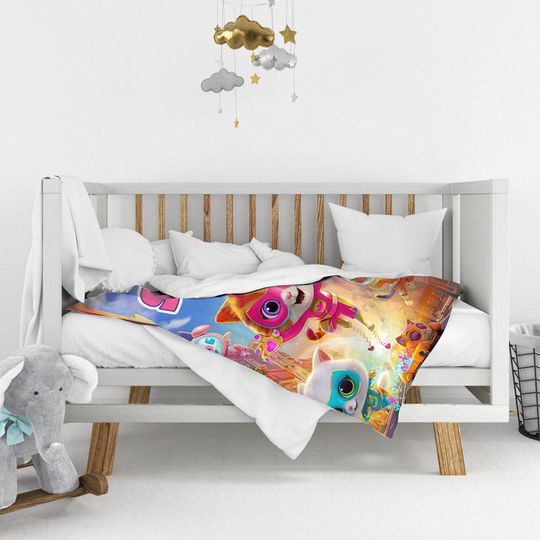 Custom Superkitties Blanket, Personalized Super Kitties Blanket