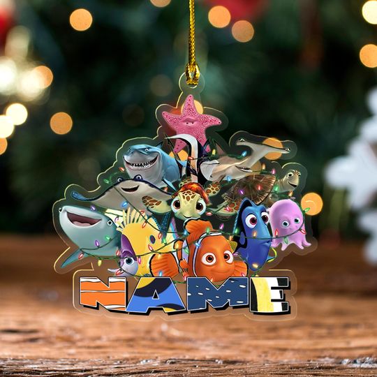 Customized Finding Nemo Ornament, Disney Fish Nemo Christmas Ornament
