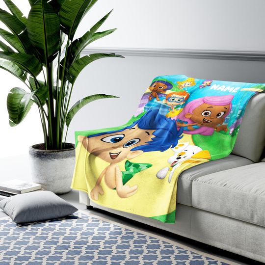 Personalized Bubble Guppies Blanket, Bubble Guppies Party, Bubble Guppies Sofa Blanket
