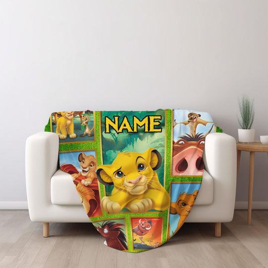 Simba Lion King Fleece Blanket Quilt, Bedding Decor