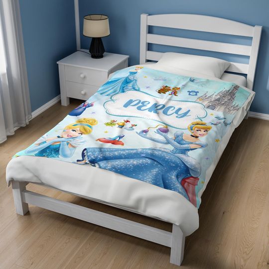 Personalized Cinde Princess Blanket, Disneyland Princess Blanket