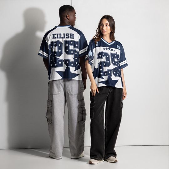 Album Inspired Silky and Mesh Fabric Boxy Jersey, Concert Jersey