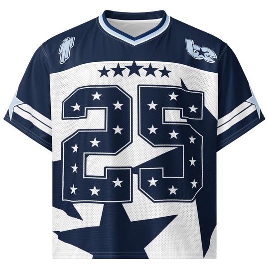 Album Inspired Silky and Mesh Fabric Boxy Jersey, Concert Jersey