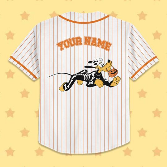 Custom Disney Pluto Halloween Collection Simple Baseball