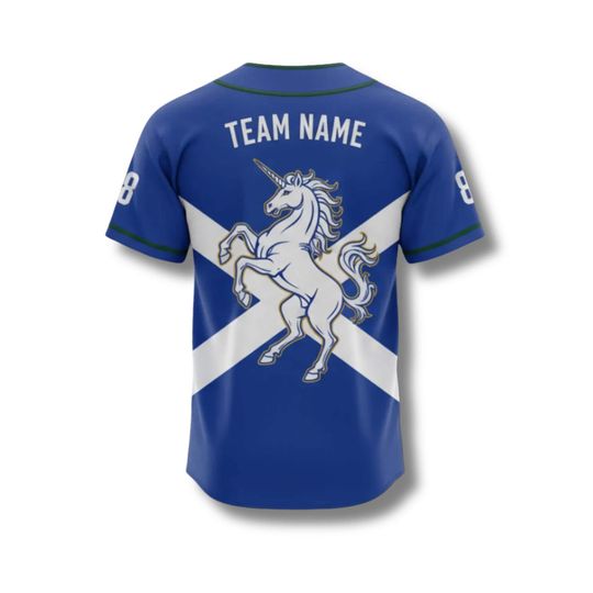 Custom Scotland Baseball Jersey Personalized Name Number Team Softball Shirt