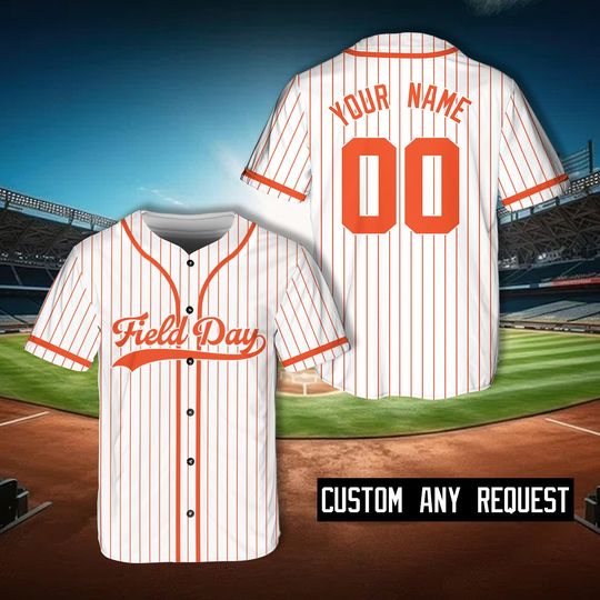 Custom Field Day Trip Baseball Jersey Personalized Field Day Let The Game Begin Jersey