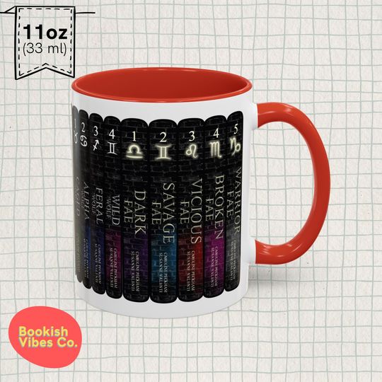 Zodiac Academy Book Spine Mug: Dark Academia Fantasy Gift