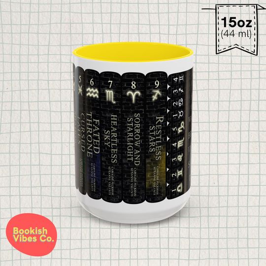 Zodiac Academy Book Spine Mug: Dark Academia Fantasy Gift