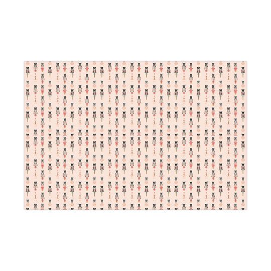 Wrapping Paper, Holiday Gift Wrap, Christmas Gift Wrap, Nutcracker Soldiers, Evergreen Trees, Festive Gift Paper, Nutcracker Wrapping Paper